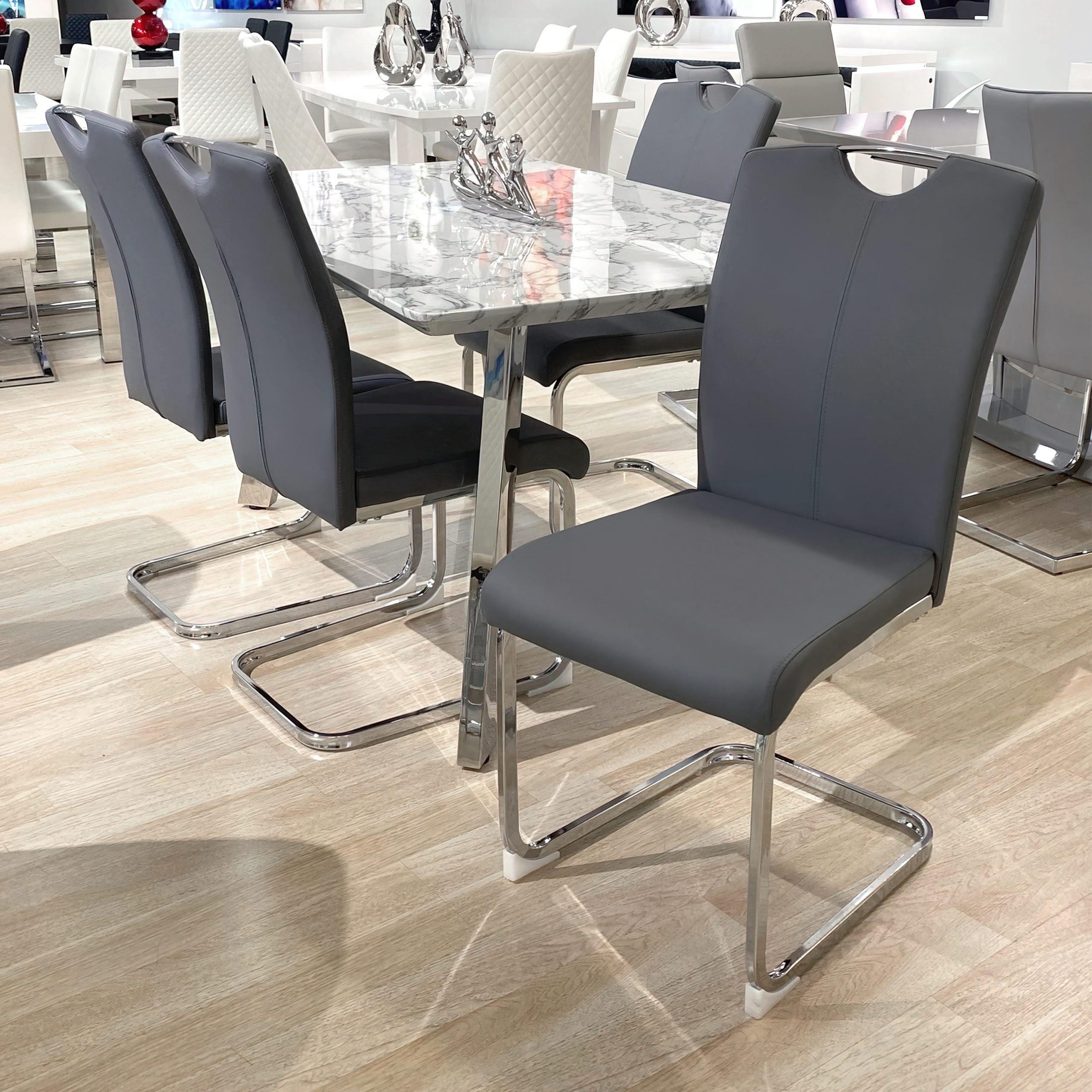 Manda Dining Chair Grey - Euro Living Furniture