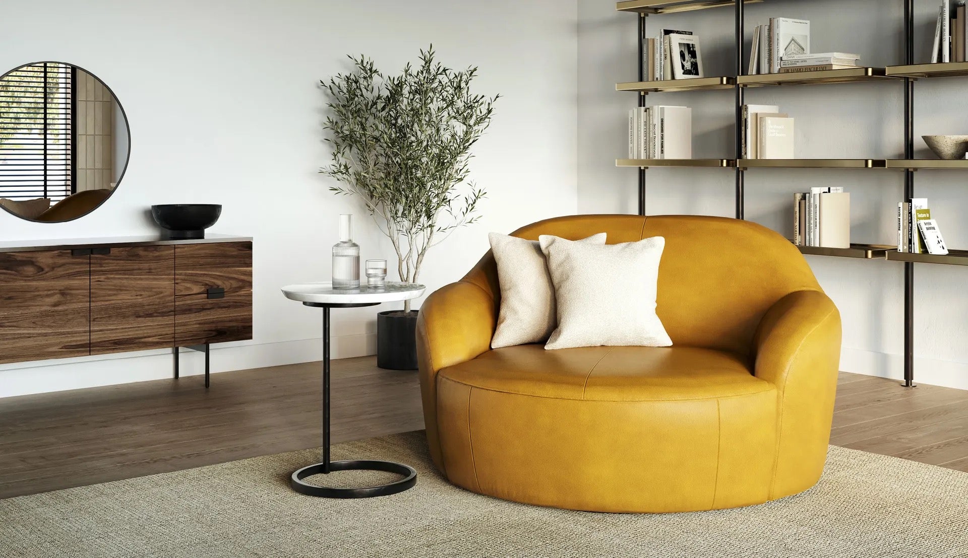 Graham Accent chair Swivel By Palliser in Hush performance fabric color MUSHROOM - Euro Living Furniture