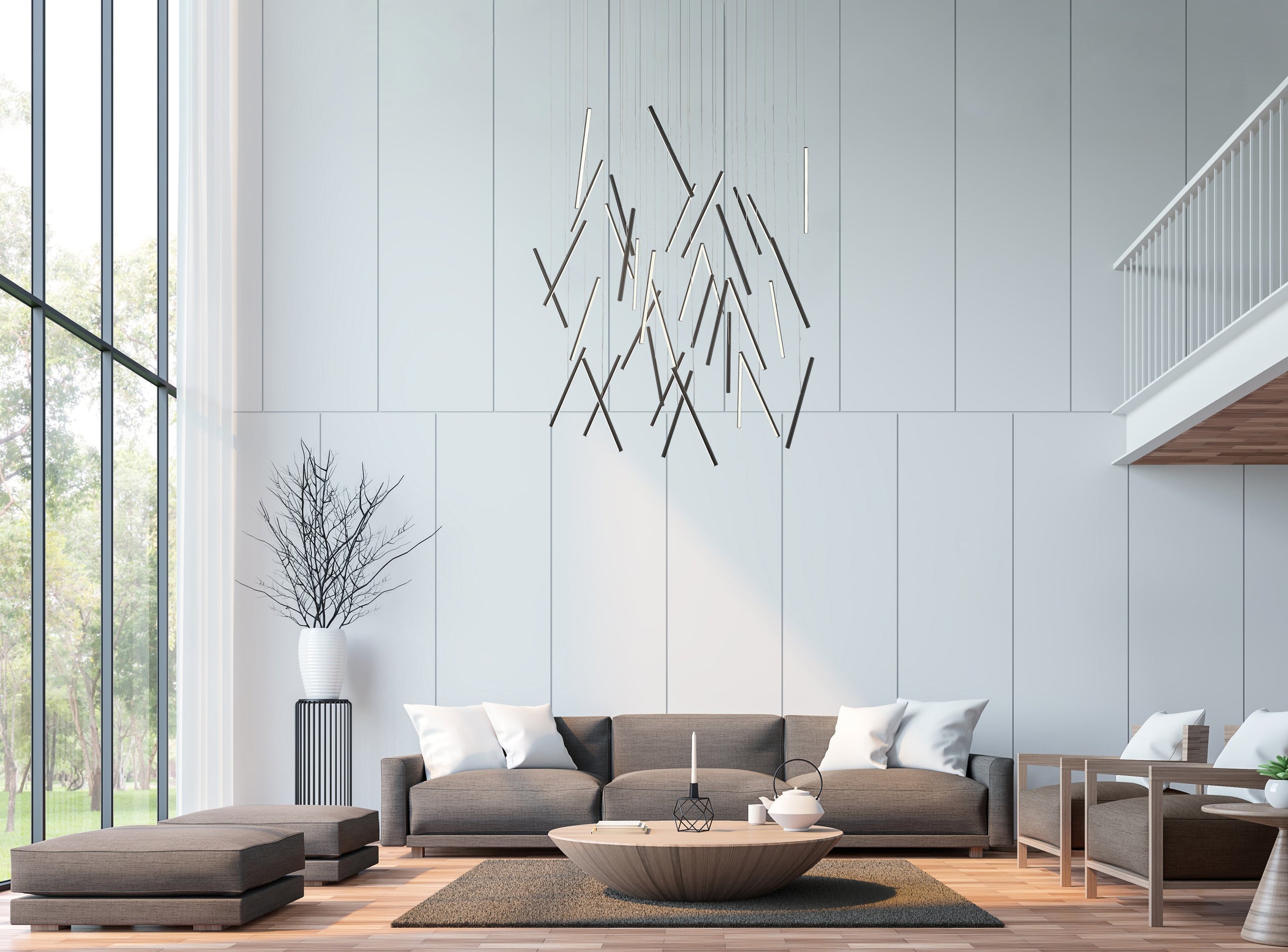 Chopsticks 50-in Chandelier - Euro Living Furniture