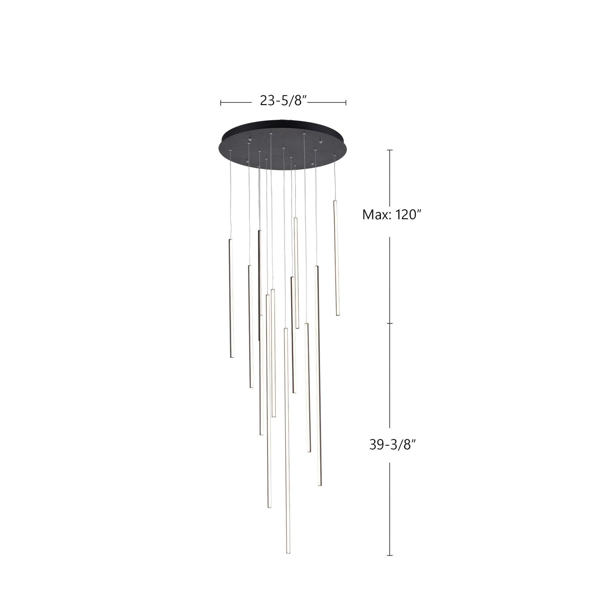 Chopsticks 12 light Chandelier - Euro Living Furniture