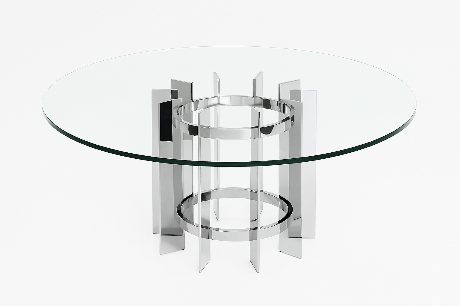 LEXI DINING TABLE | CHROME - Euro Living Furniture