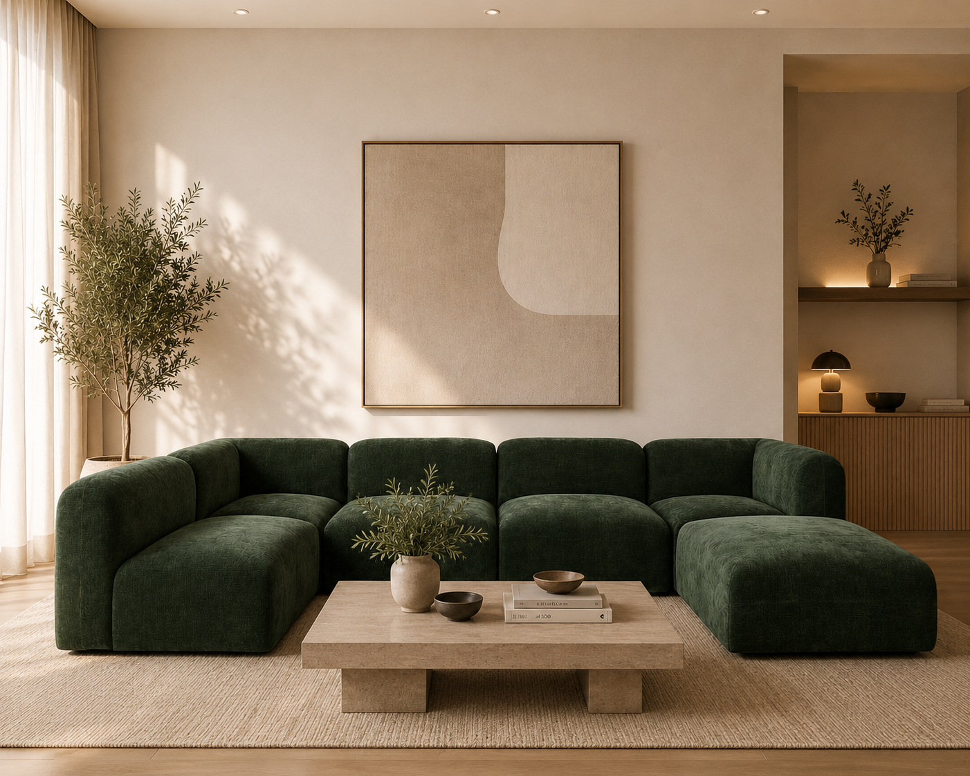 Electro Fabric Sectional