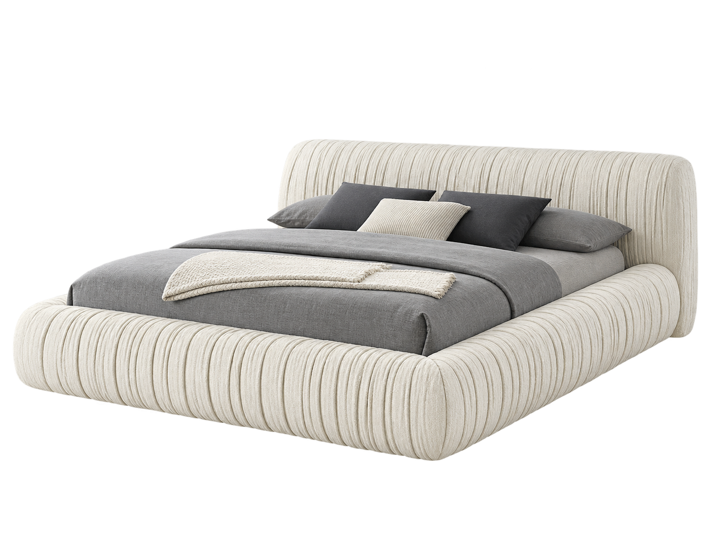 Palm Ivory King Bed