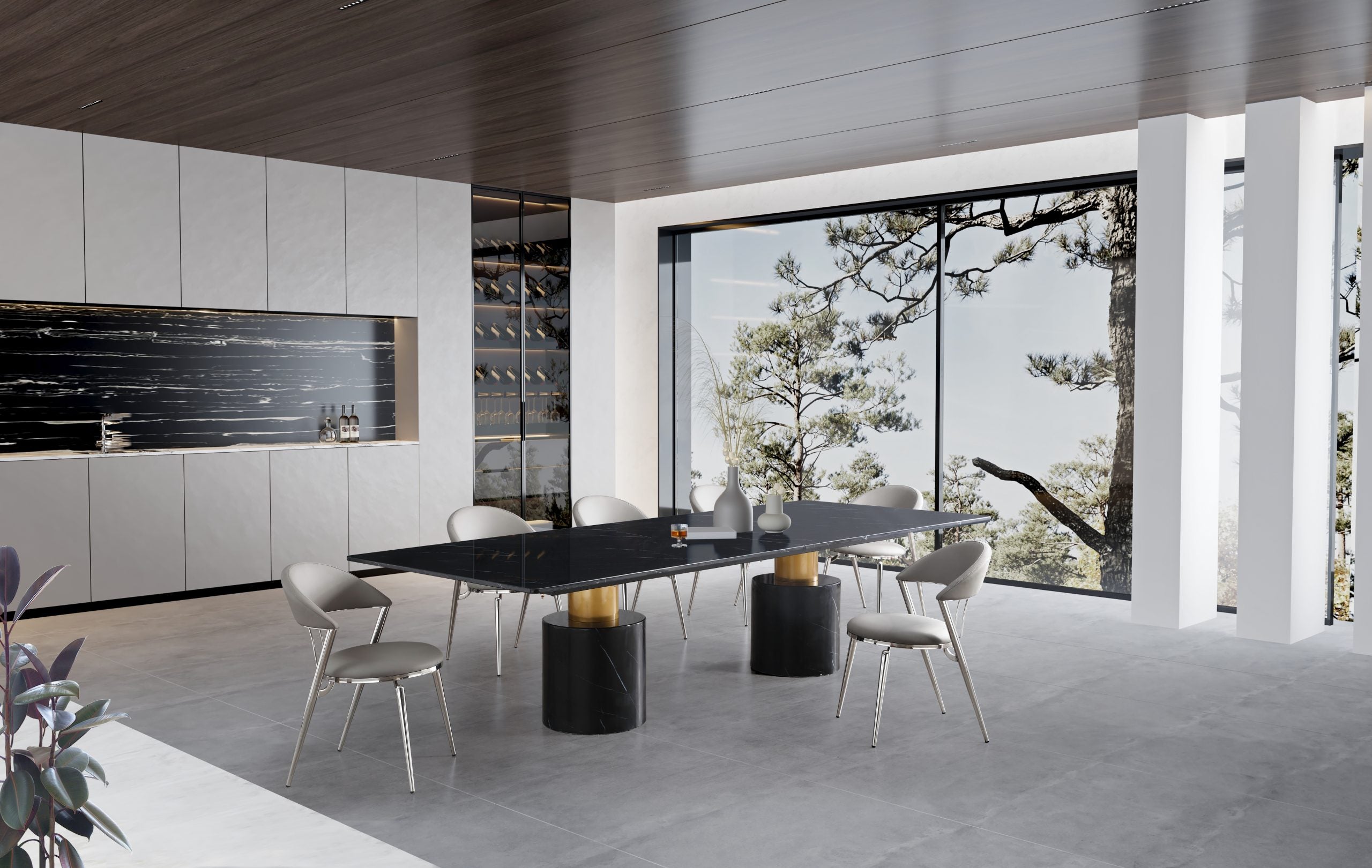 Croatia Marble Dining Table - Euro Living Furniture