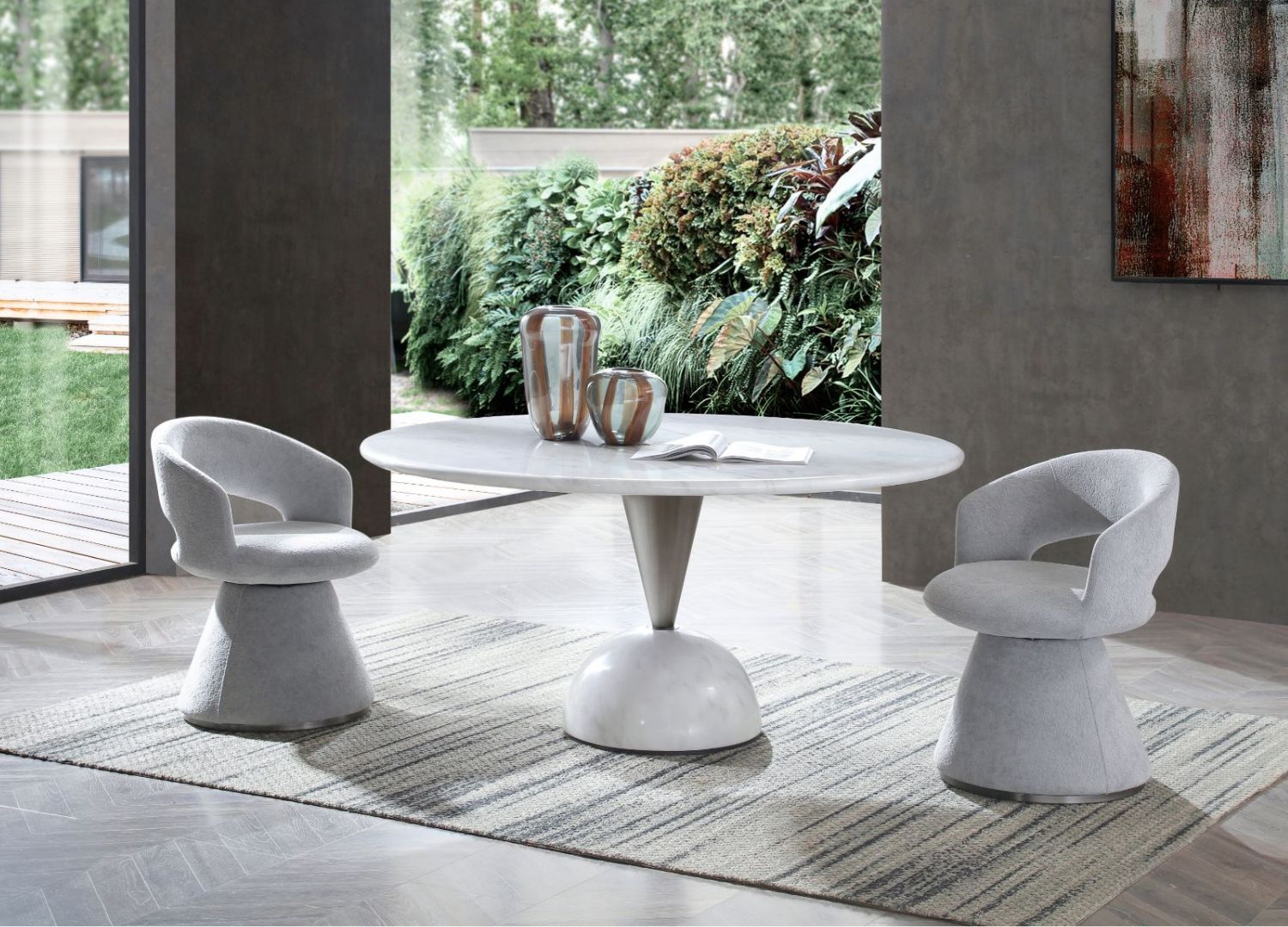 PIA ROUND TABLE | MARBLE - Euro Living Furniture