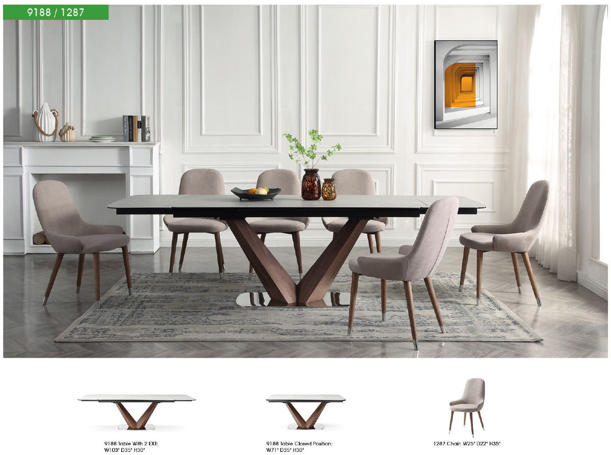Venenzia Dining Table 103in - Euro Living Furniture
