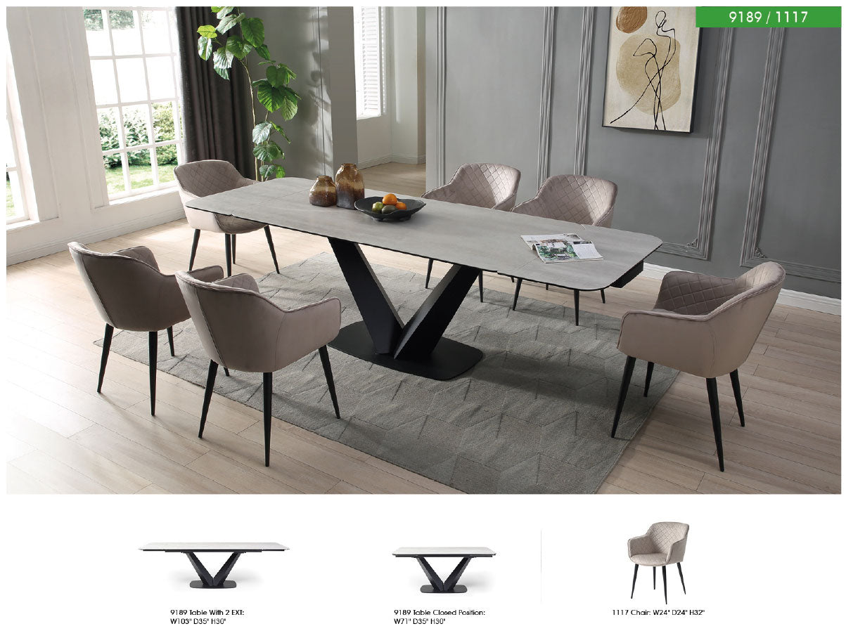 Muse II Dining Table 95in - Euro Living Furniture