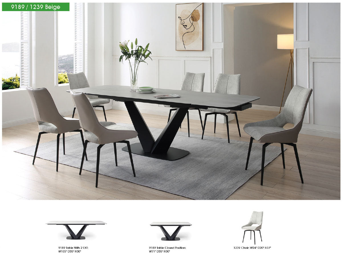 Muse II Dining Table 95in - Euro Living Furniture