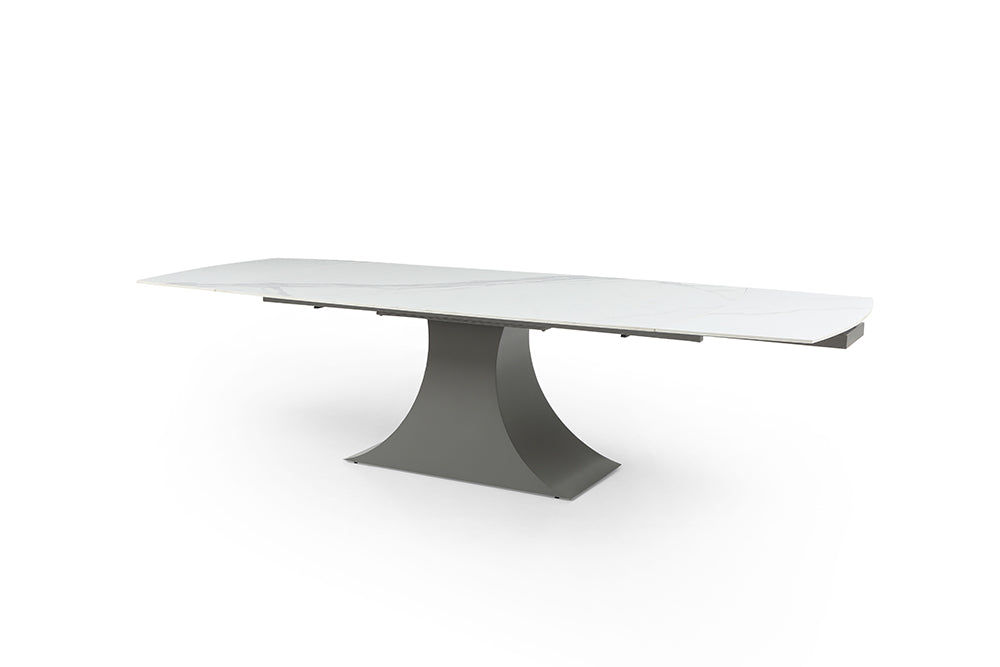 Elegance dining table - white ceramic top - Euro Living Furniture