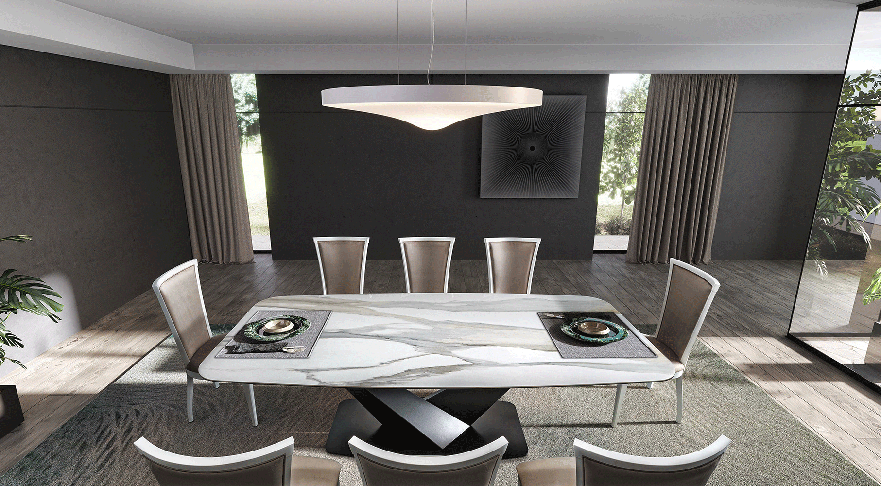 Elite WHITE Dining table - Euro Living Furniture