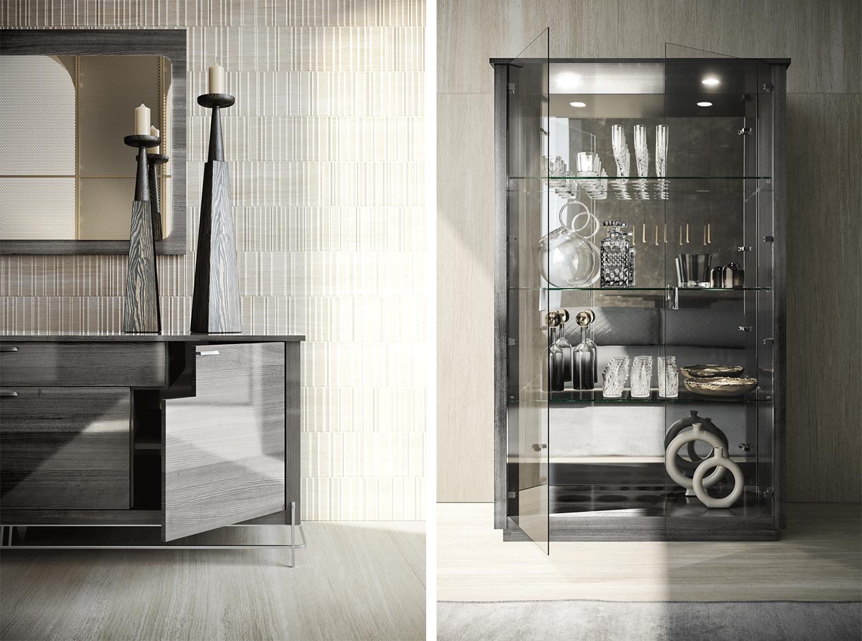 Vulcano Italian Modern Dining Room - Euro Living Furniture