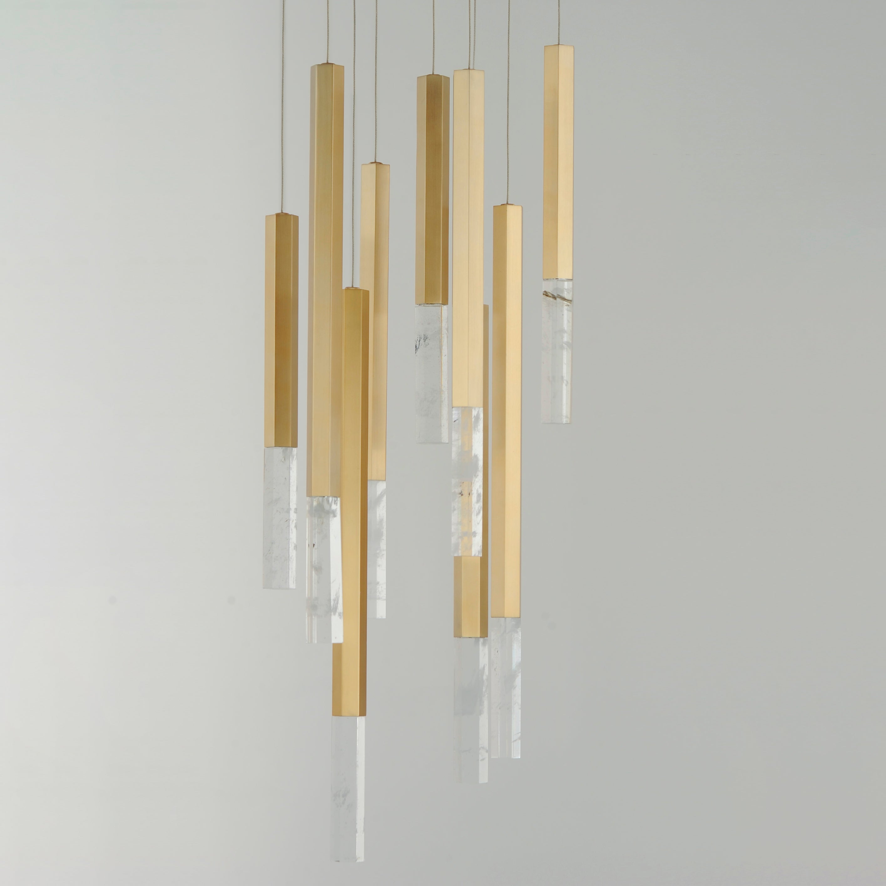 Diana gold Pendant 9 lights - Euro Living Furniture