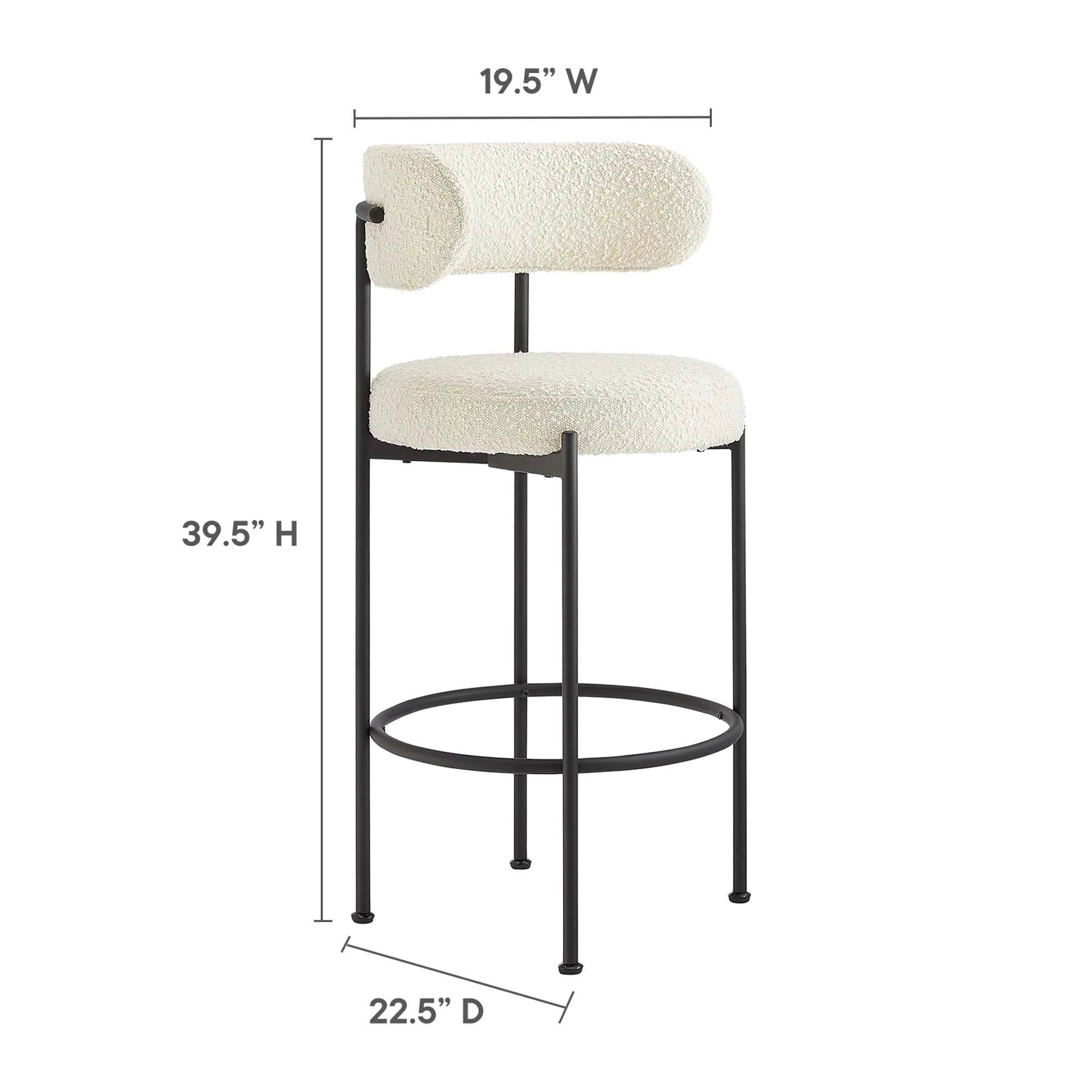 Abbie Boucle Dining Chair Set of 2 - Euro Living Furniture