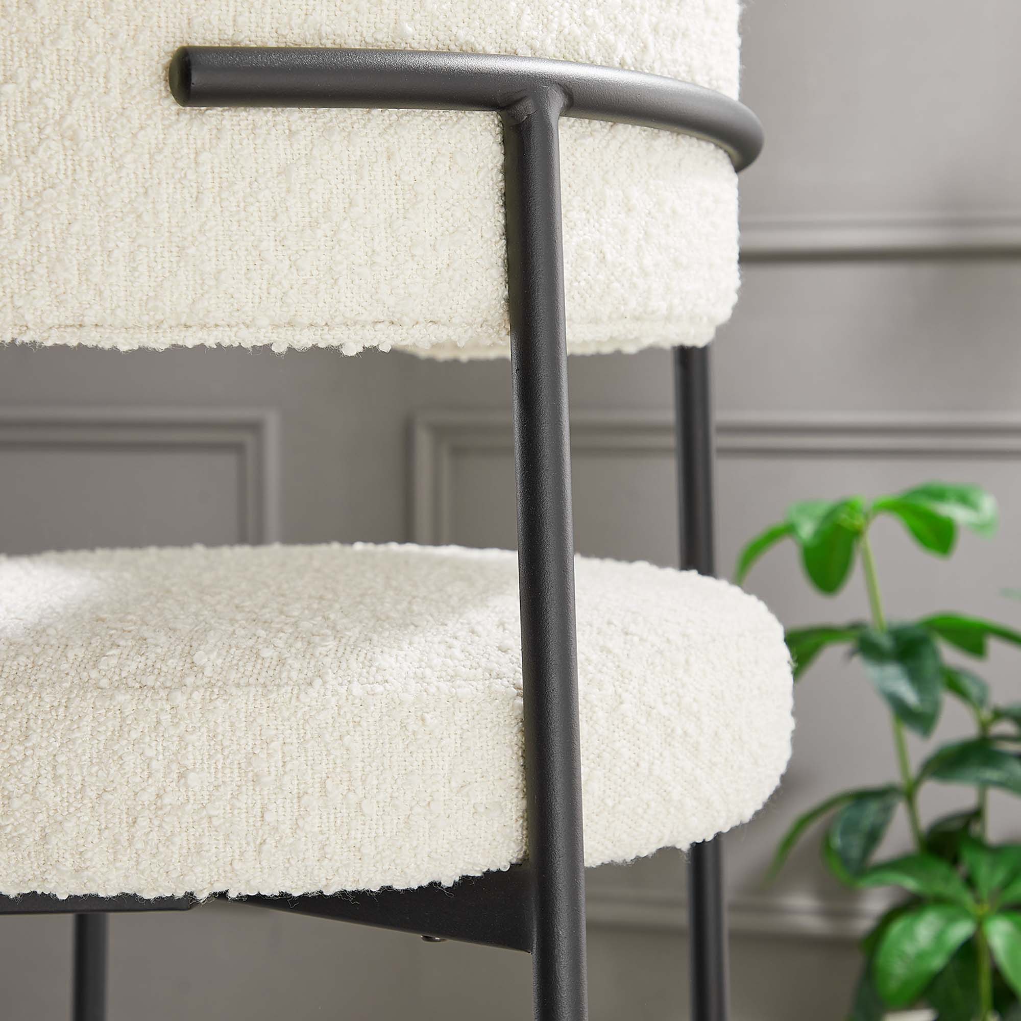 Abbie Boucle Dining Chair Set of 2 - Euro Living Furniture