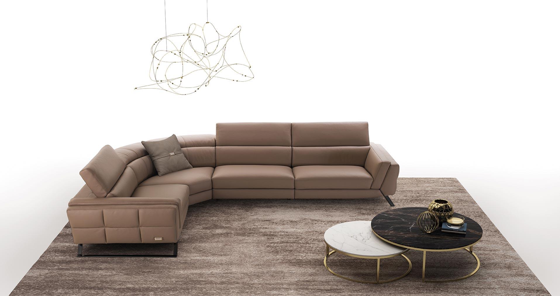 Evoque Leather Sectional 4pcs - Euro Living Furniture