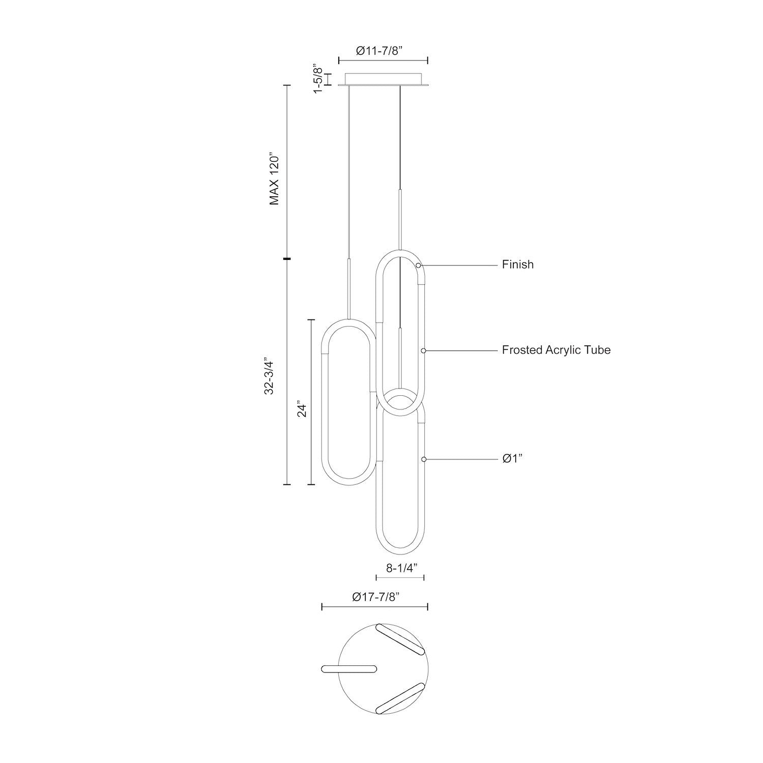 Hera 3 light Pendant - Euro Living Furniture