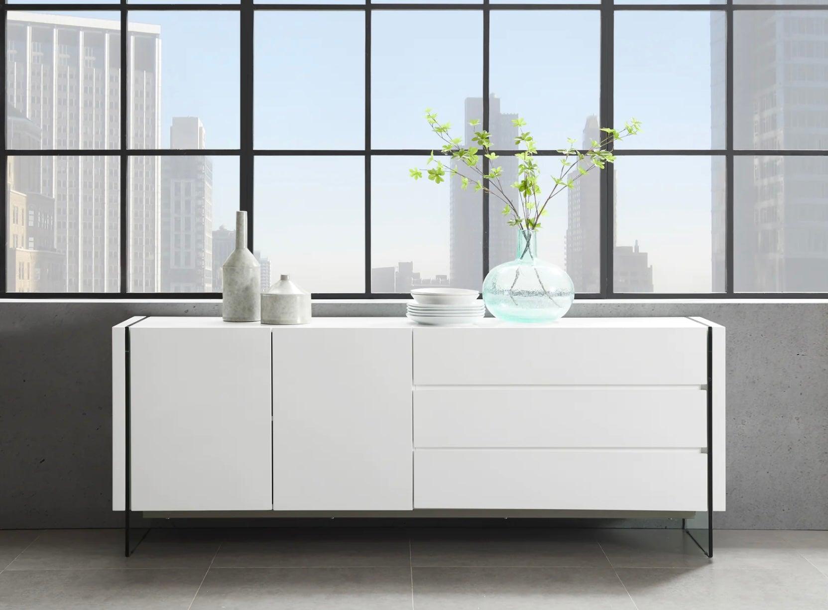 IL Vero white buffet - Euro Living Furniture