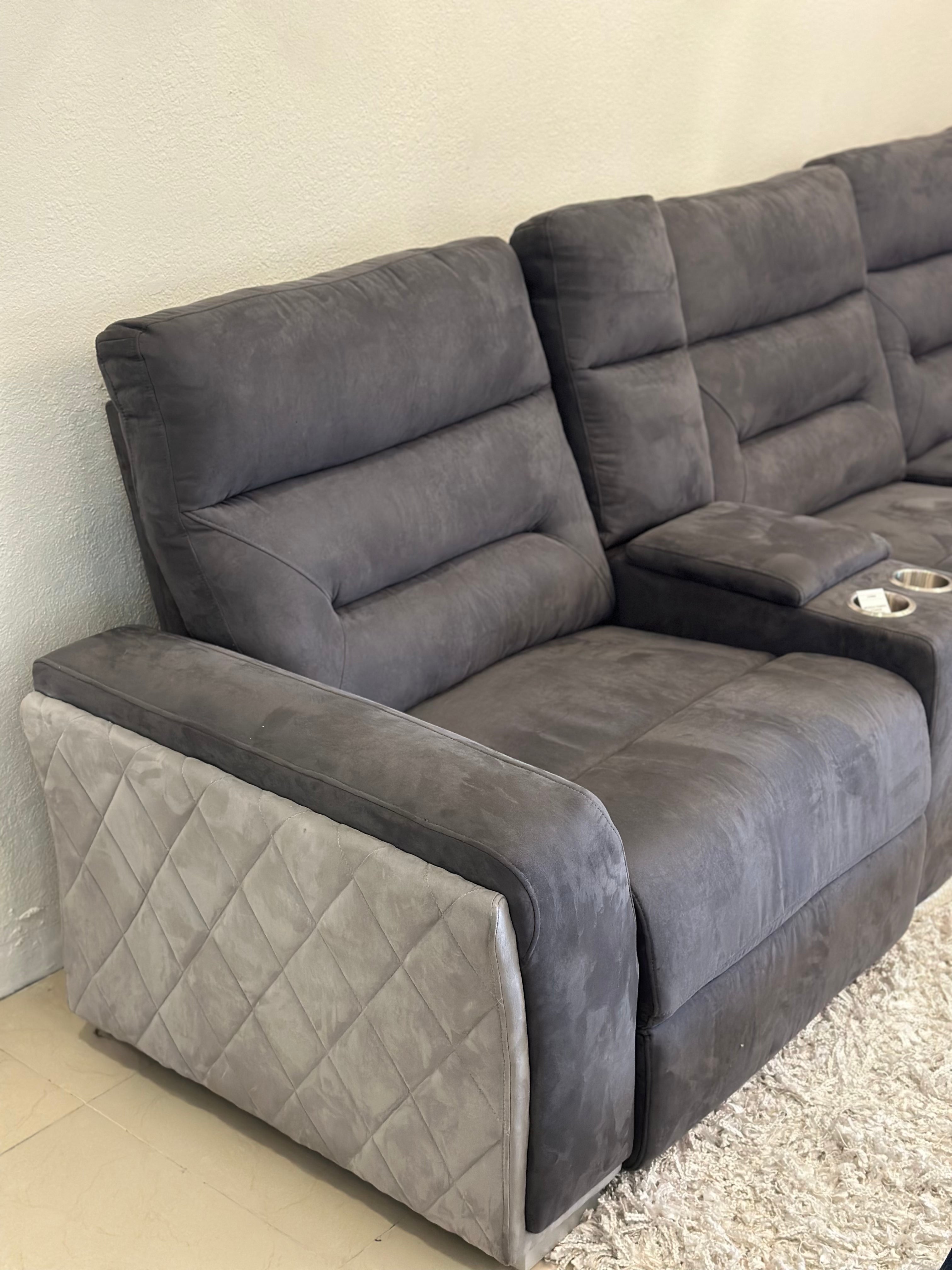 FLOOR MODEL - MISTY ASH SECTIONAL - Euro Living Furniture