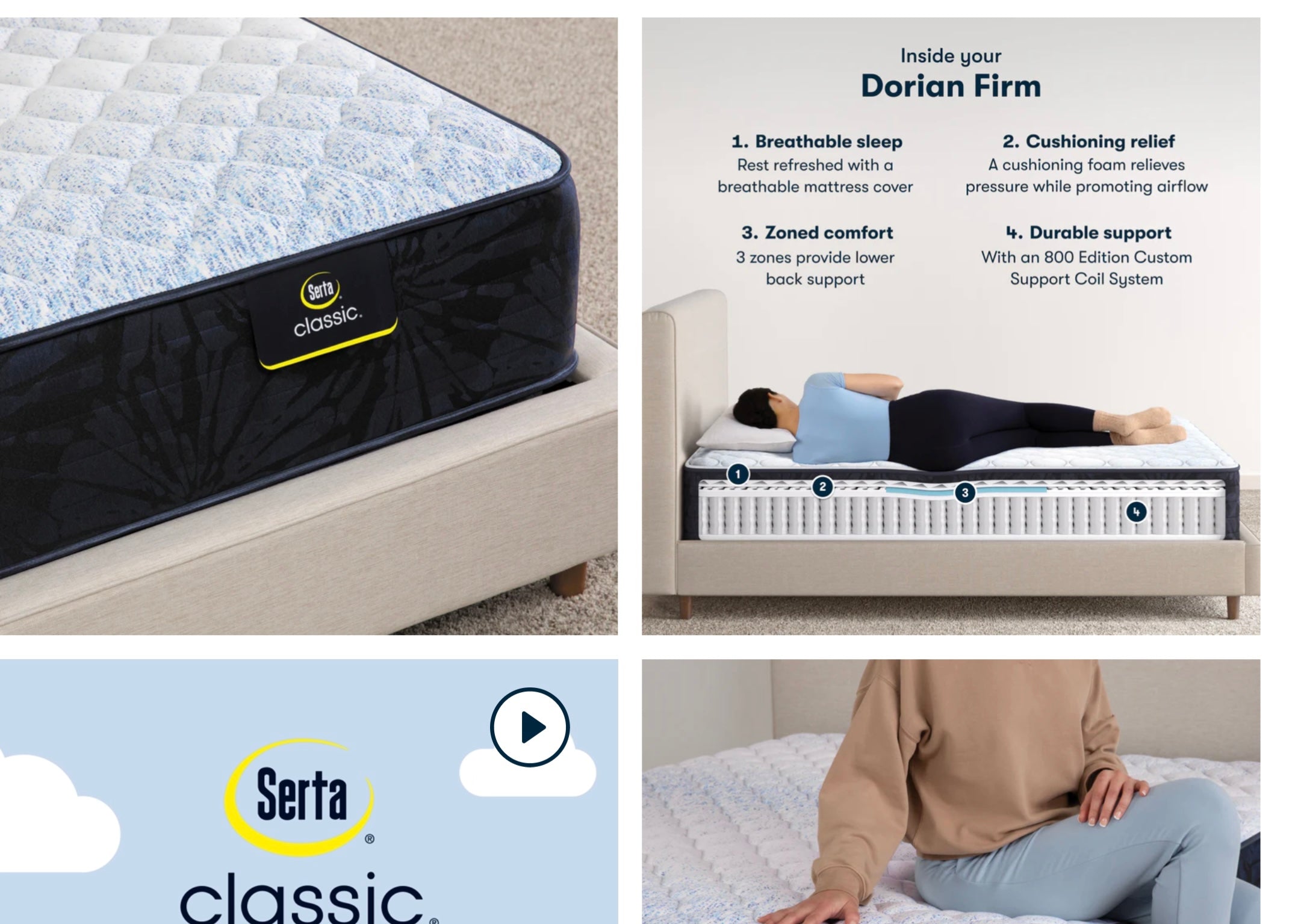 Serta classic mattress- king size- standard firm - Euro Living Furniture