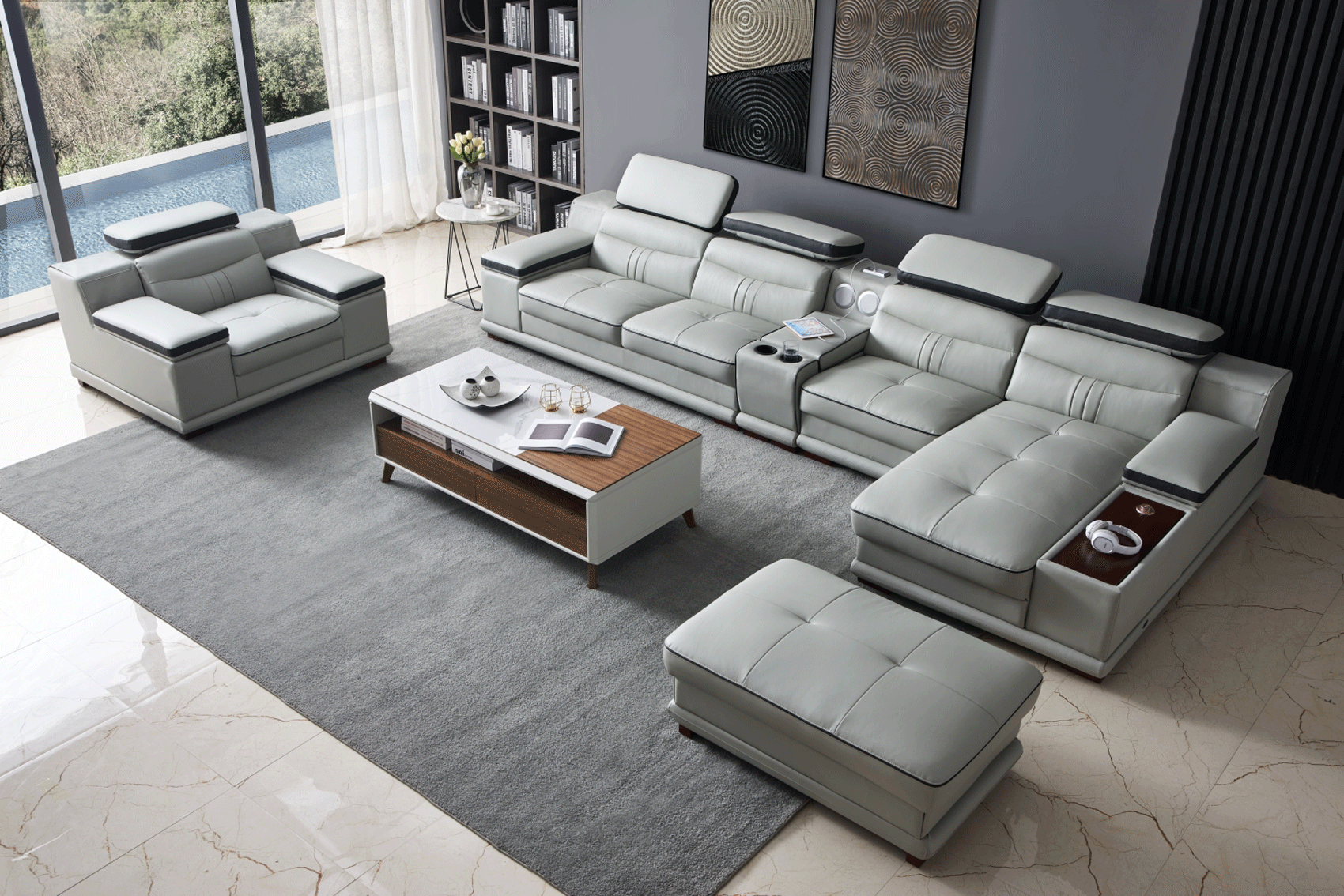 LuxeFlow Modular Sectional - Euro Living Furniture