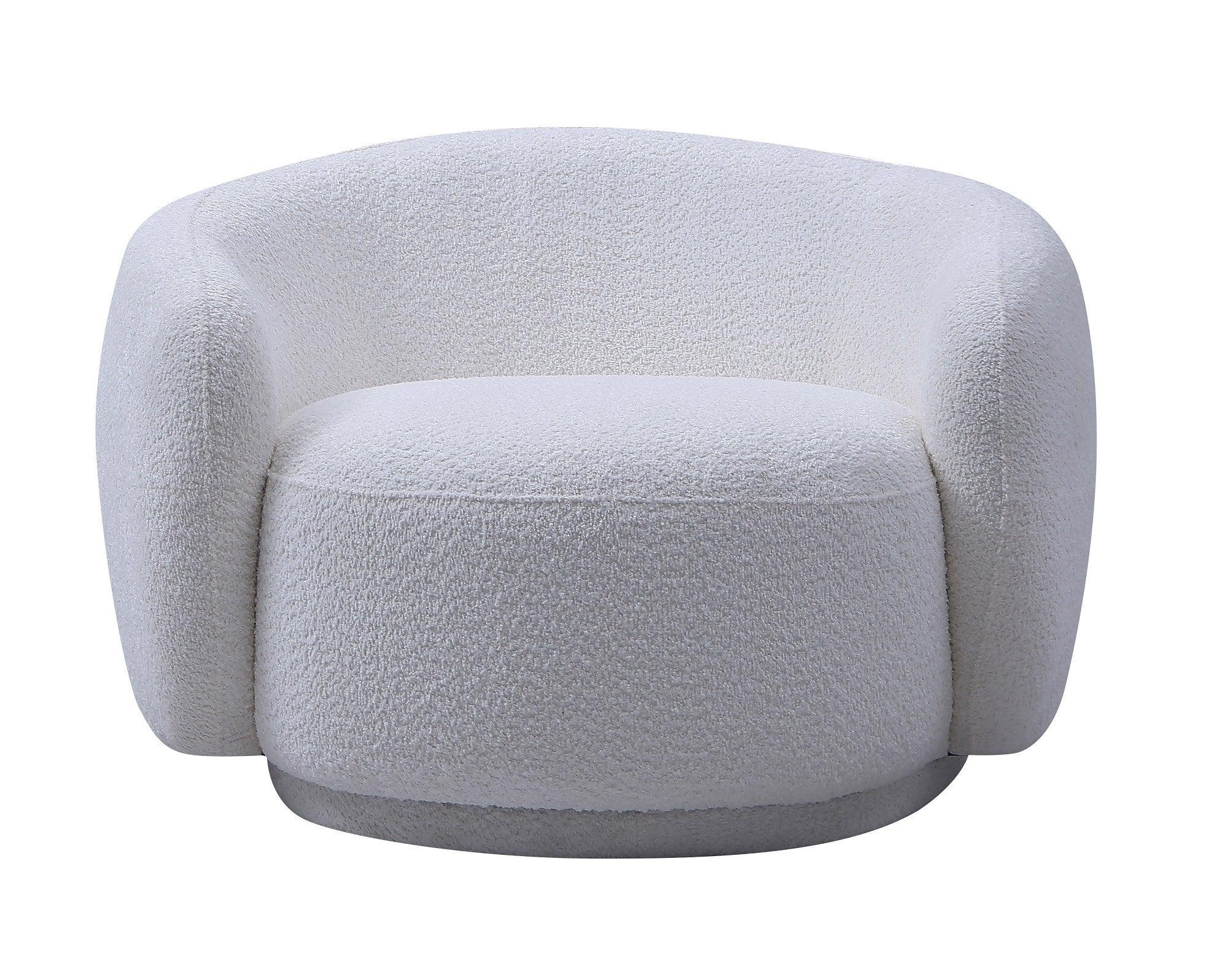 Louise Accent Chair in Off White - Euro Living Furniture