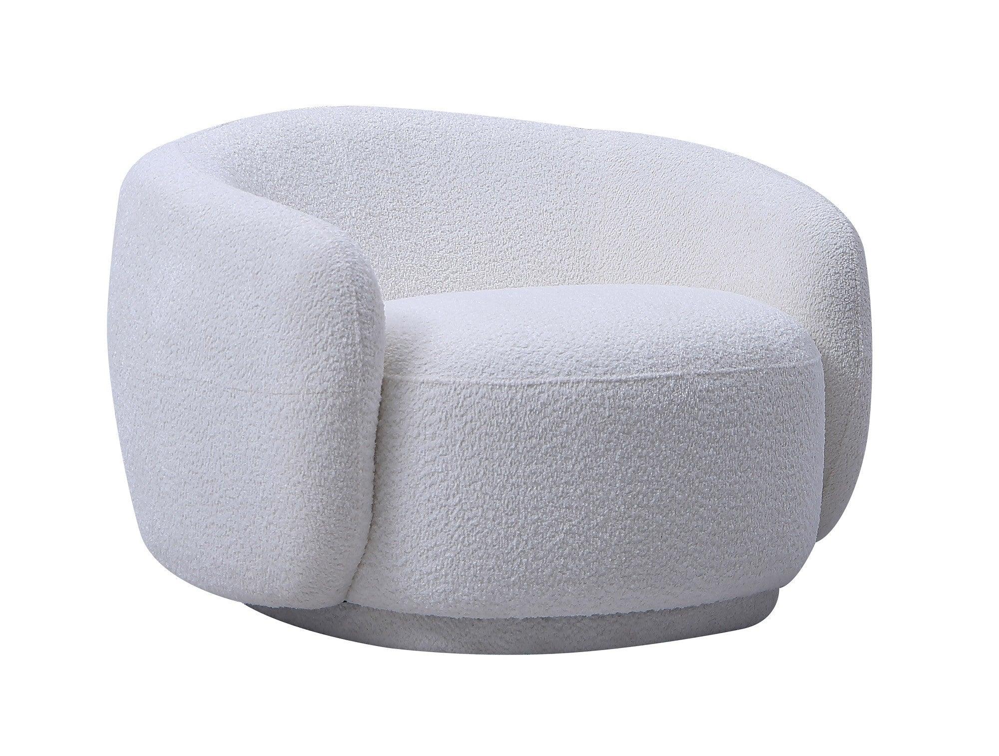 Louise Accent Chair in Off White - Euro Living Furniture