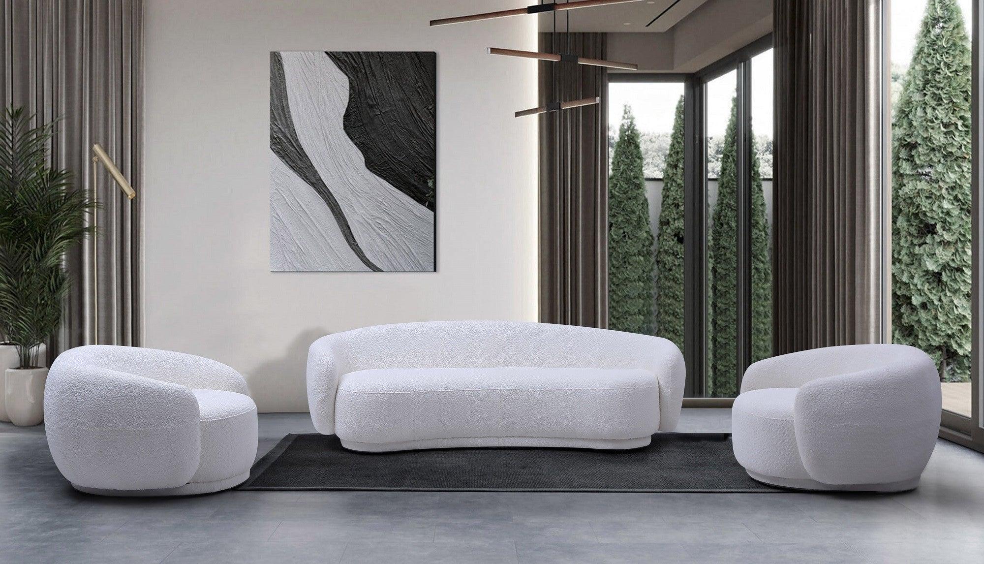 Louise Sofa in Off White - Euro Living Furniture