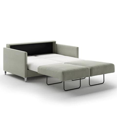 Luanto Erin Sleeper Sofa 59" Fabric Dark Grey - Euro Living Furniture