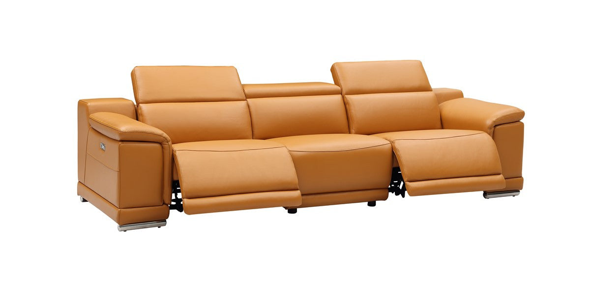 Harvey Leather Sofa 2 recliners