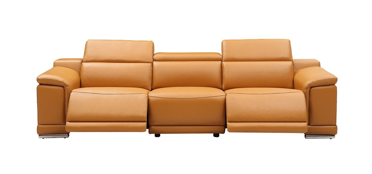 Harvey Leather Sofa 2 recliners