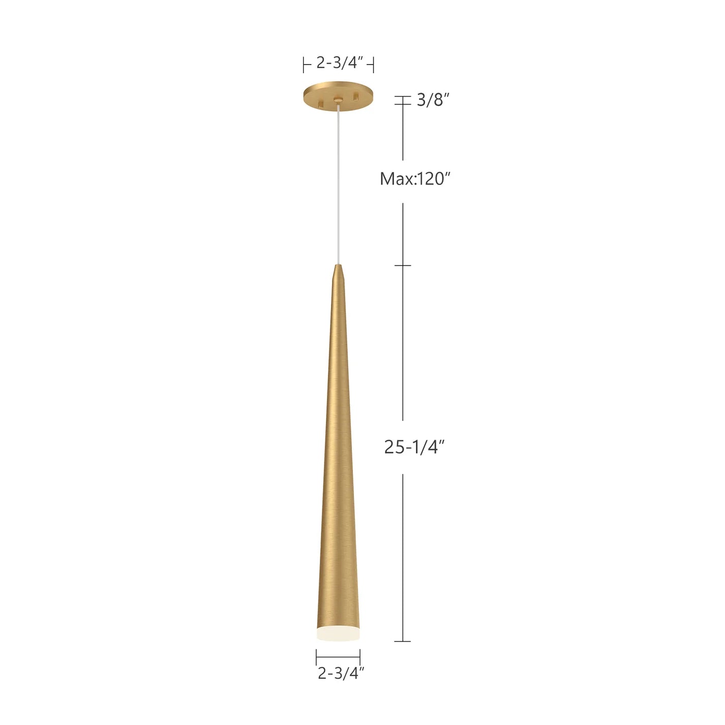 Mina Brushed Gold Mini Pendant - Euro Living Furniture