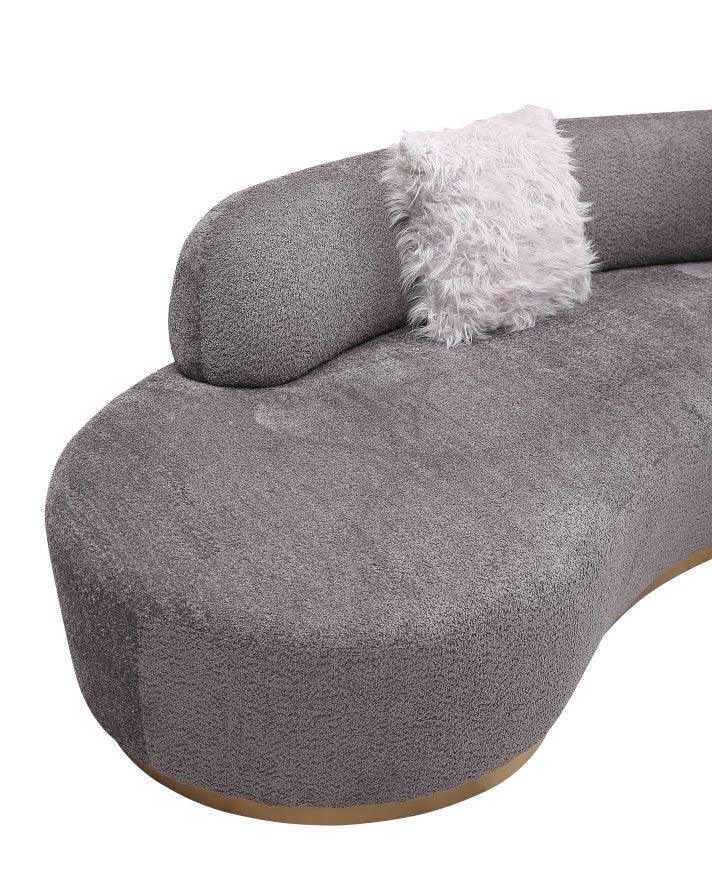 Jupp Fabric Sectional Grey - Euro Living Furniture