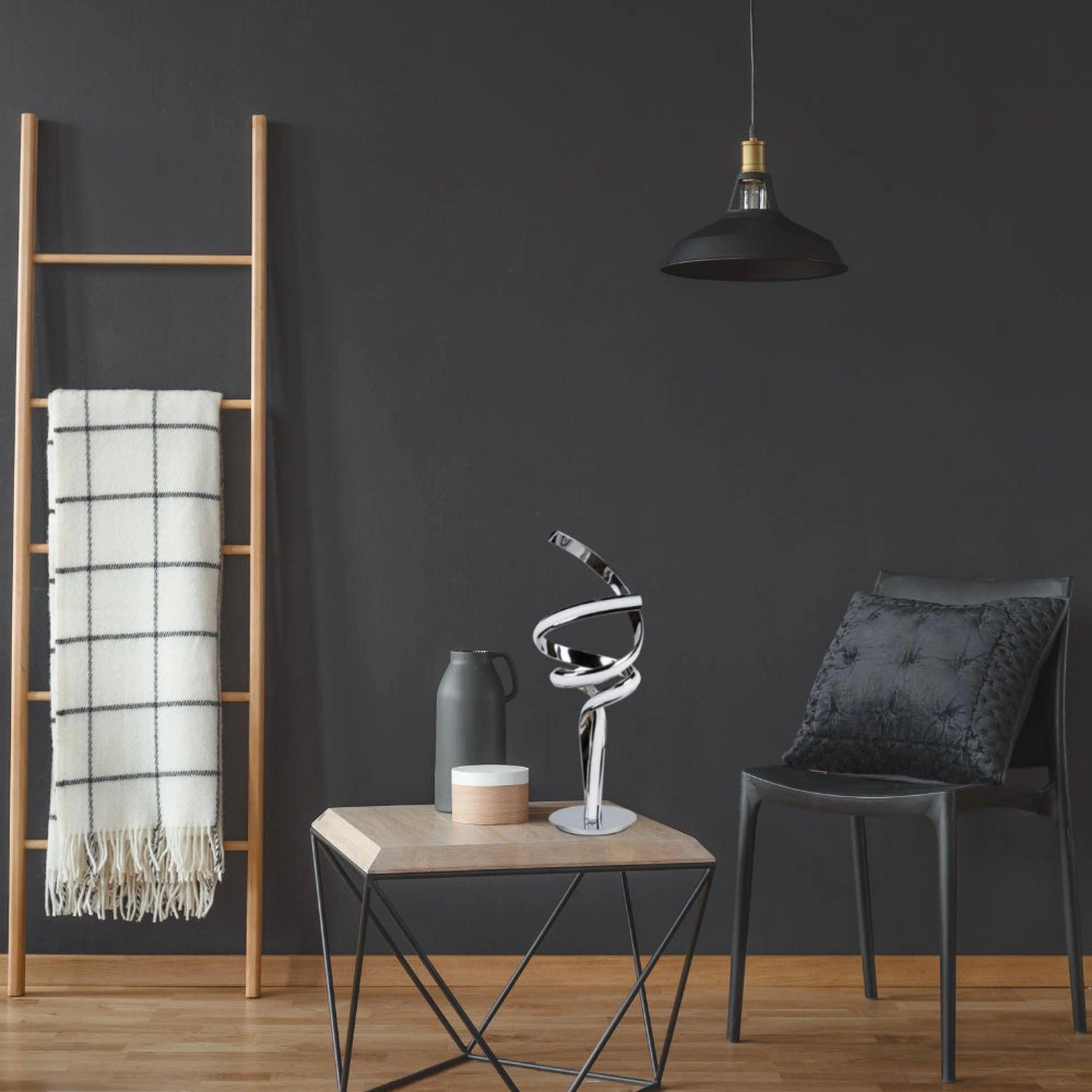 Galaxy LED Table Lamp - Chrome - Euro Living Furniture