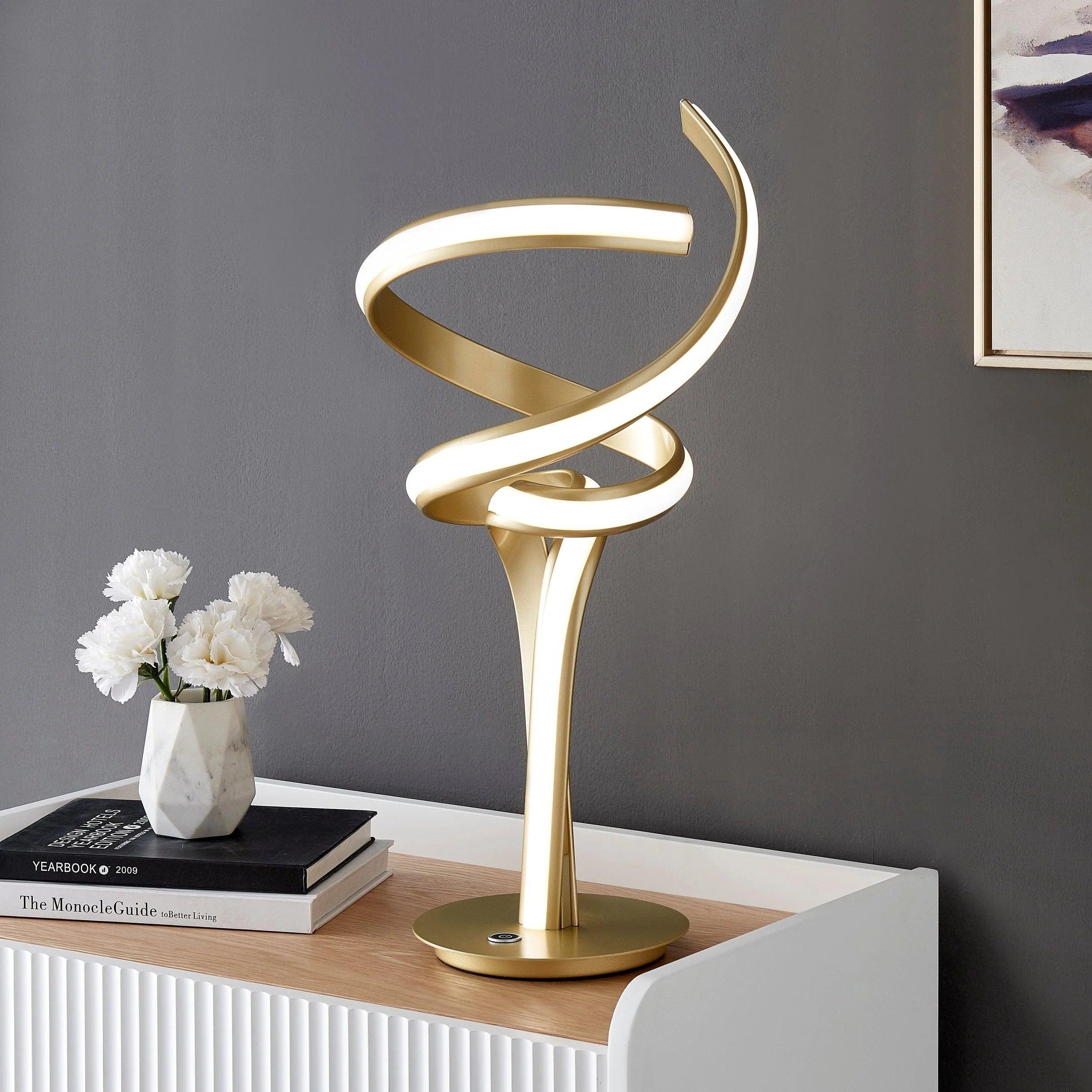Galaxy LED Table Lamp - Gold - Euro Living Furniture