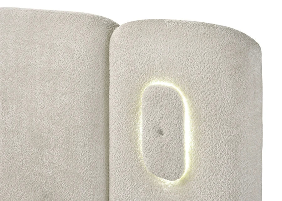 Heaven Ivory White King Bed