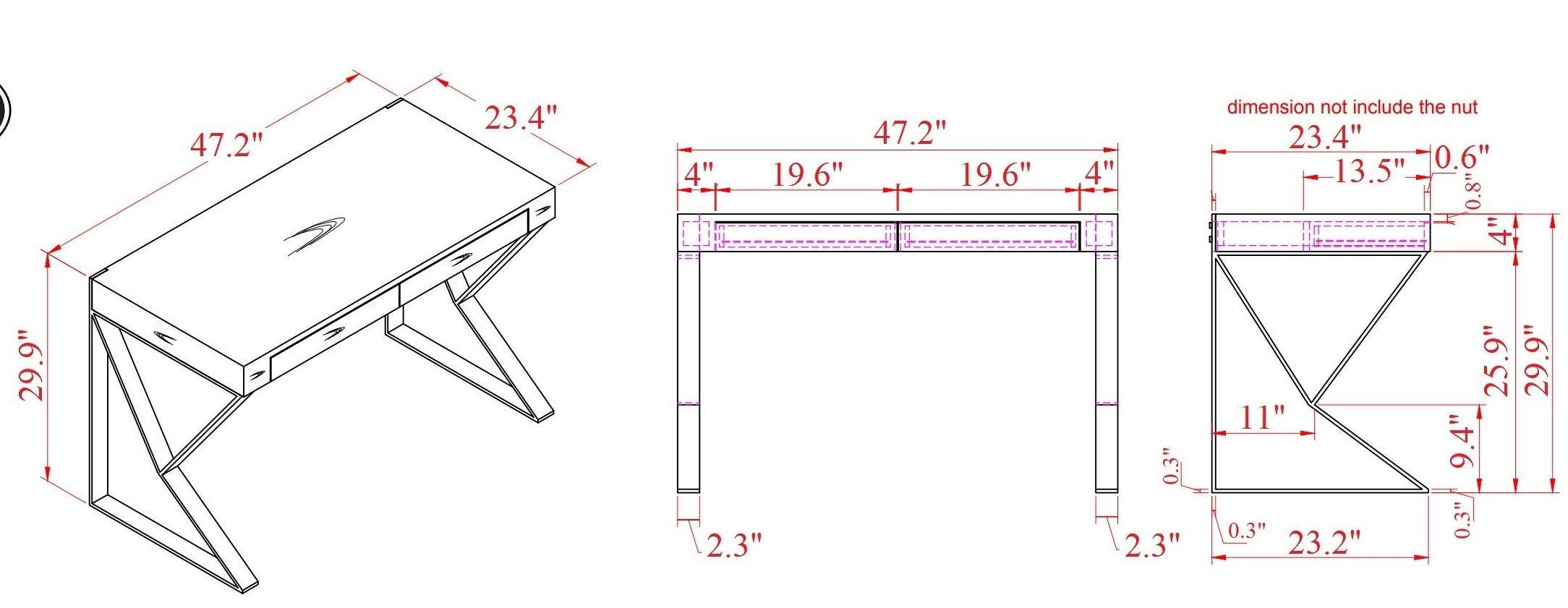 Soho office desk - Euro Living Furniture