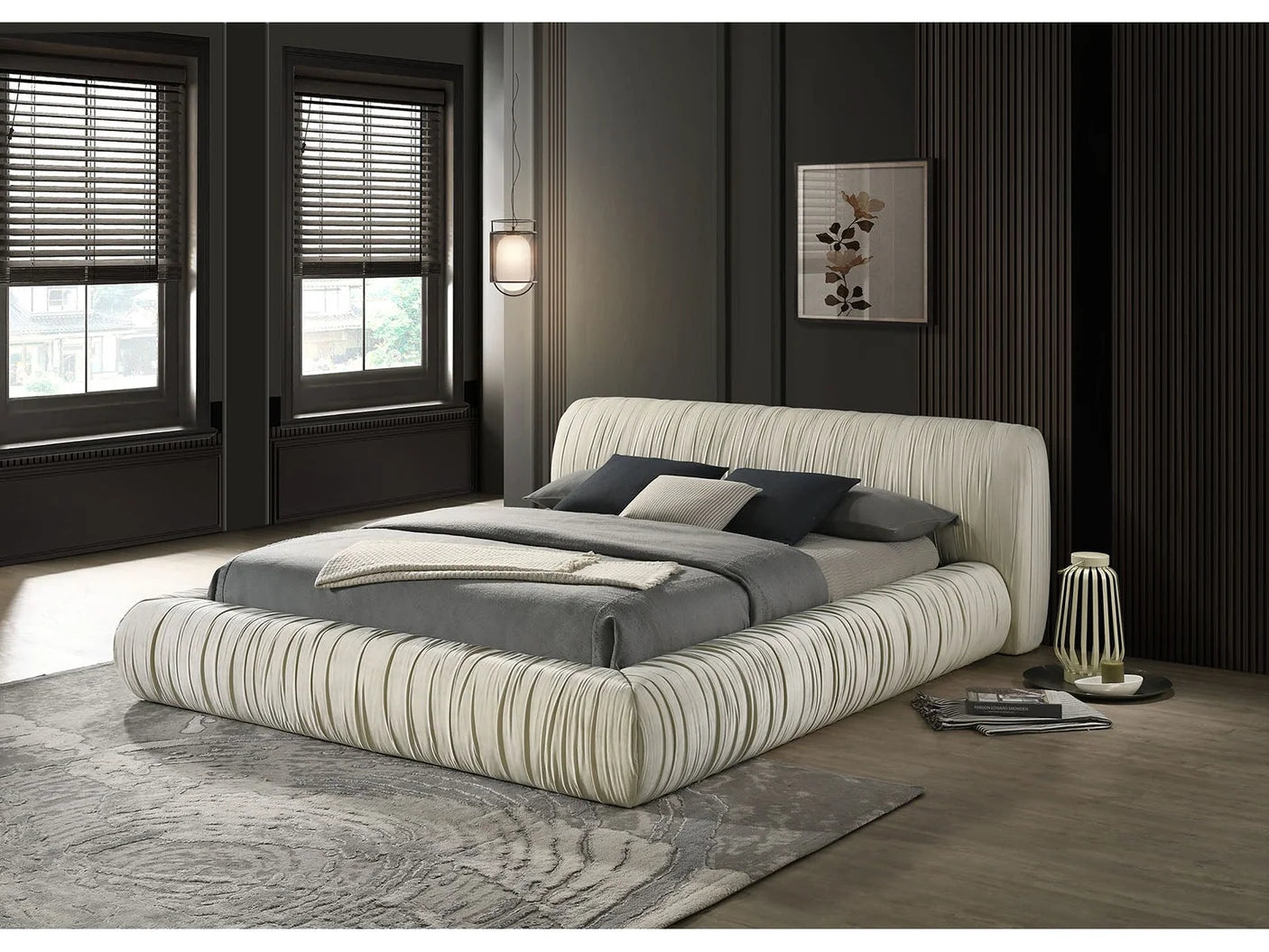 Palm Ivory King Bed