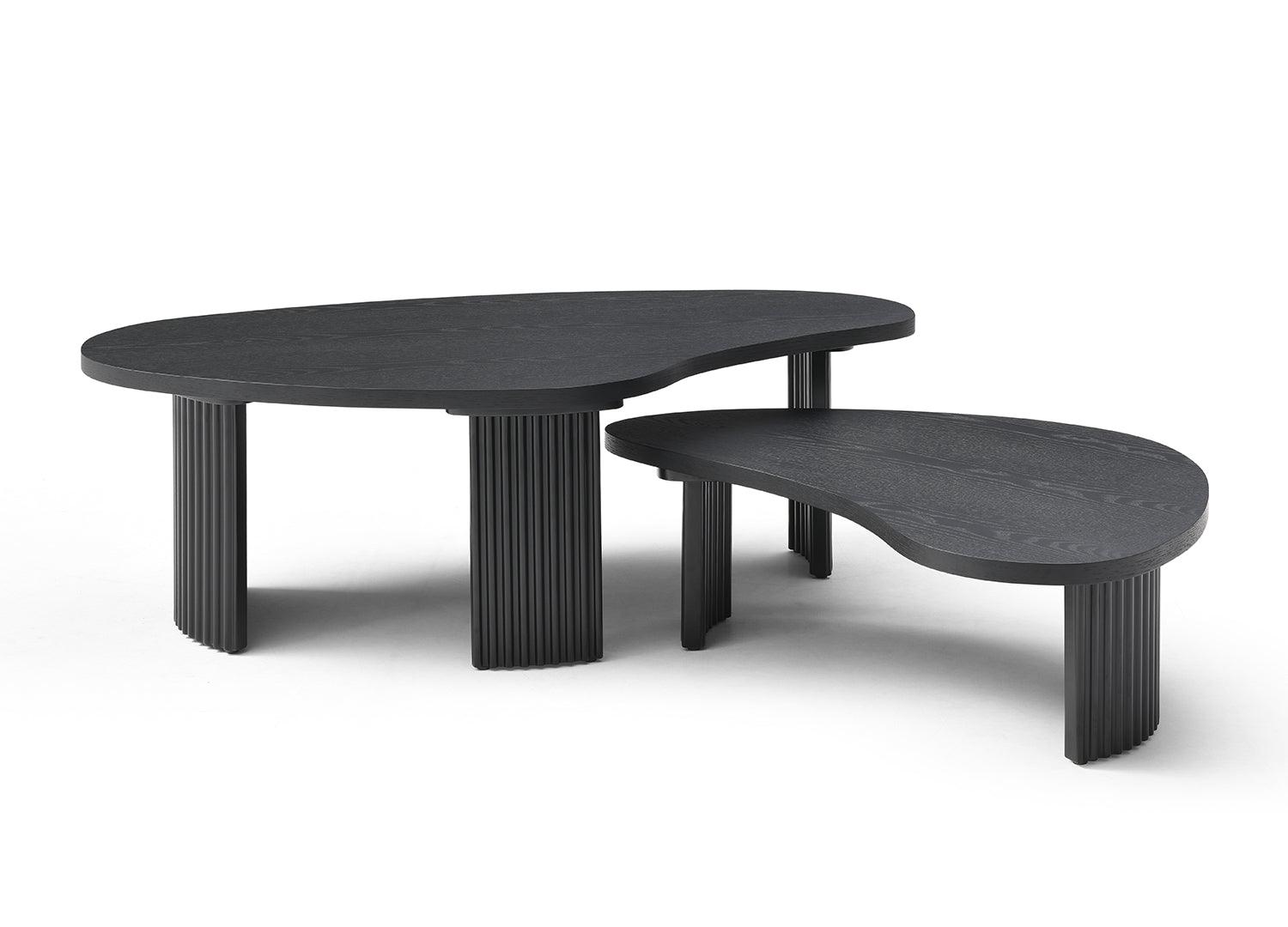Pamela 2pcs Coffee Table Black Oak - Euro Living Furniture