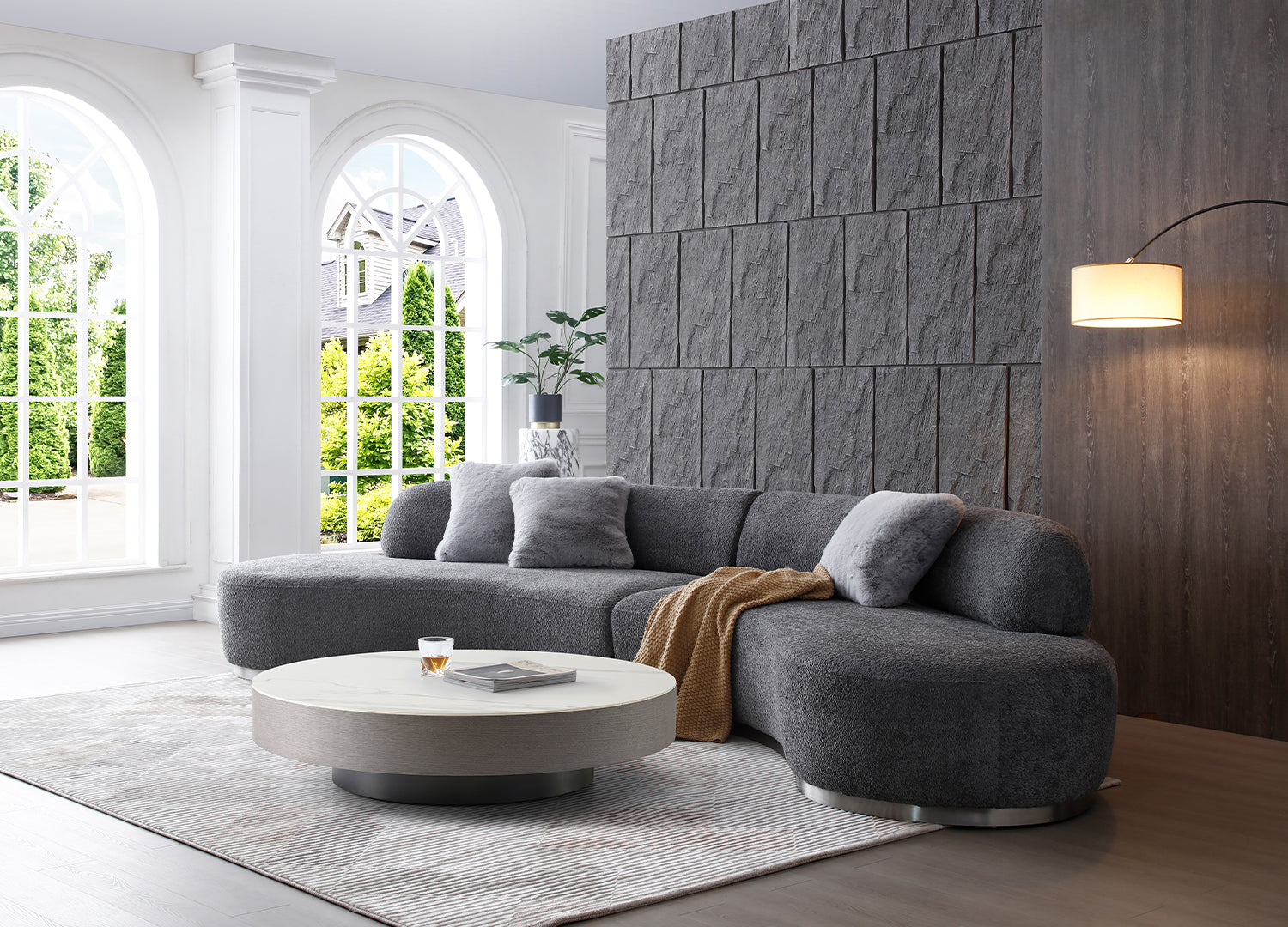 Perla Curved Sofa