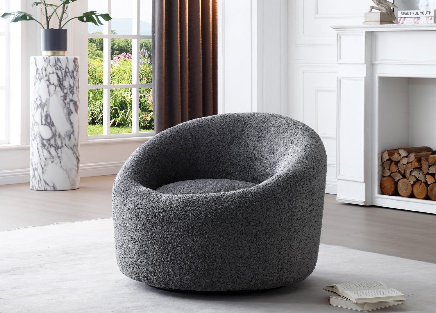 Perla Swivel Accent Chair - Euro Living Furniture