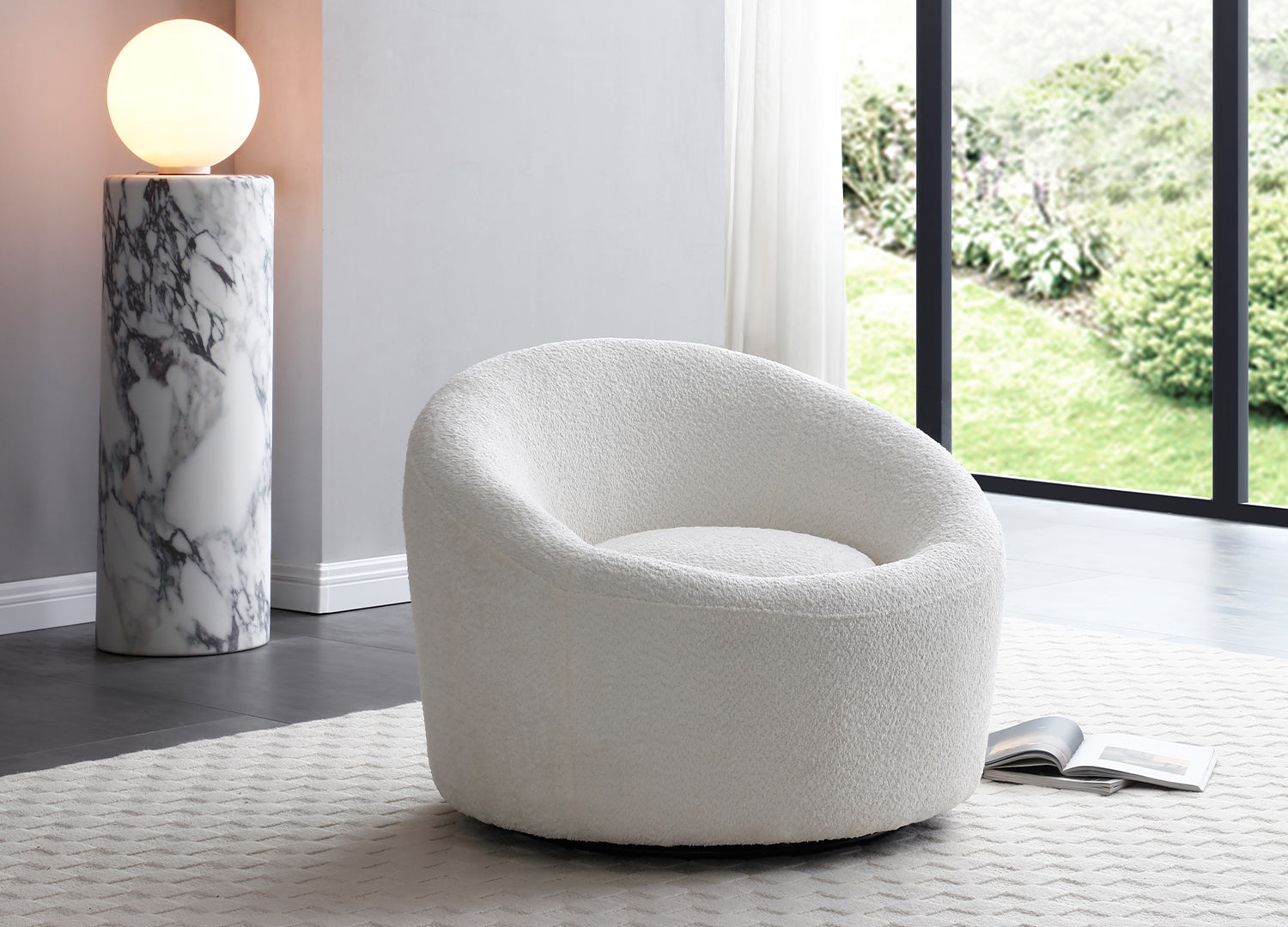 Perla Swivel Accent Chair - Euro Living Furniture