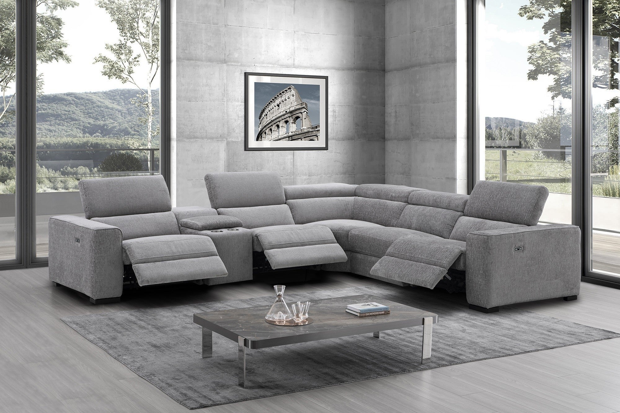RICARDO RECLINER SECTIONAL - Euro Living Furniture