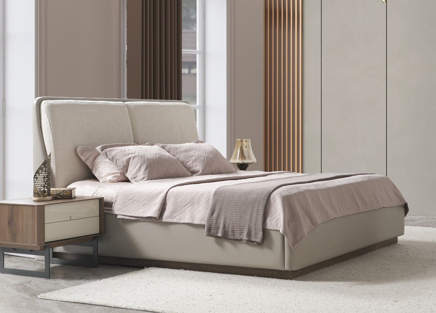 Romina Bed King - Euro Living Furniture