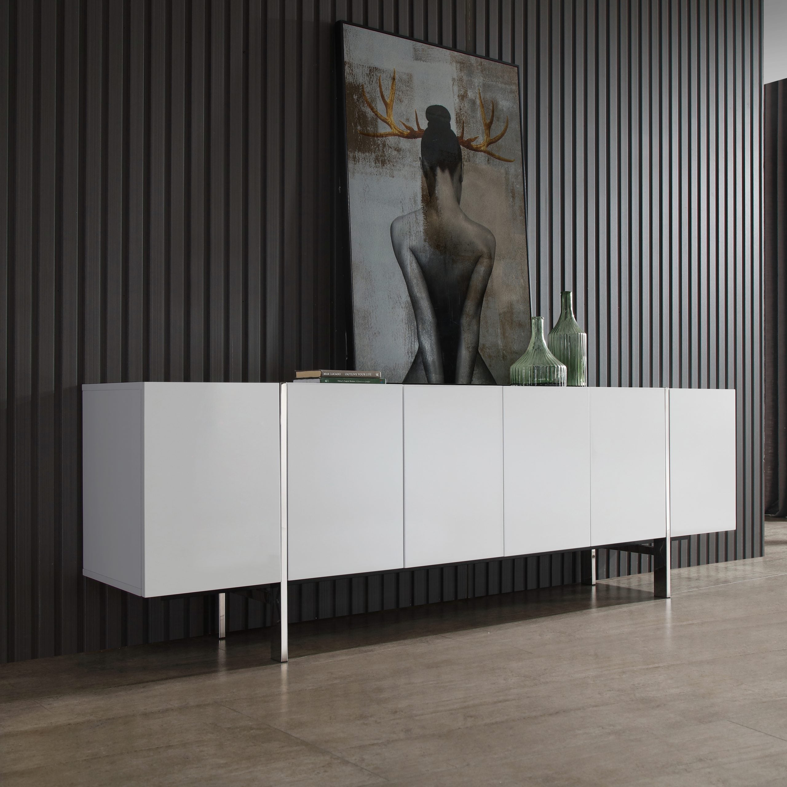 STRUT LARGE BUFFET | WHITE - Euro Living Furniture
