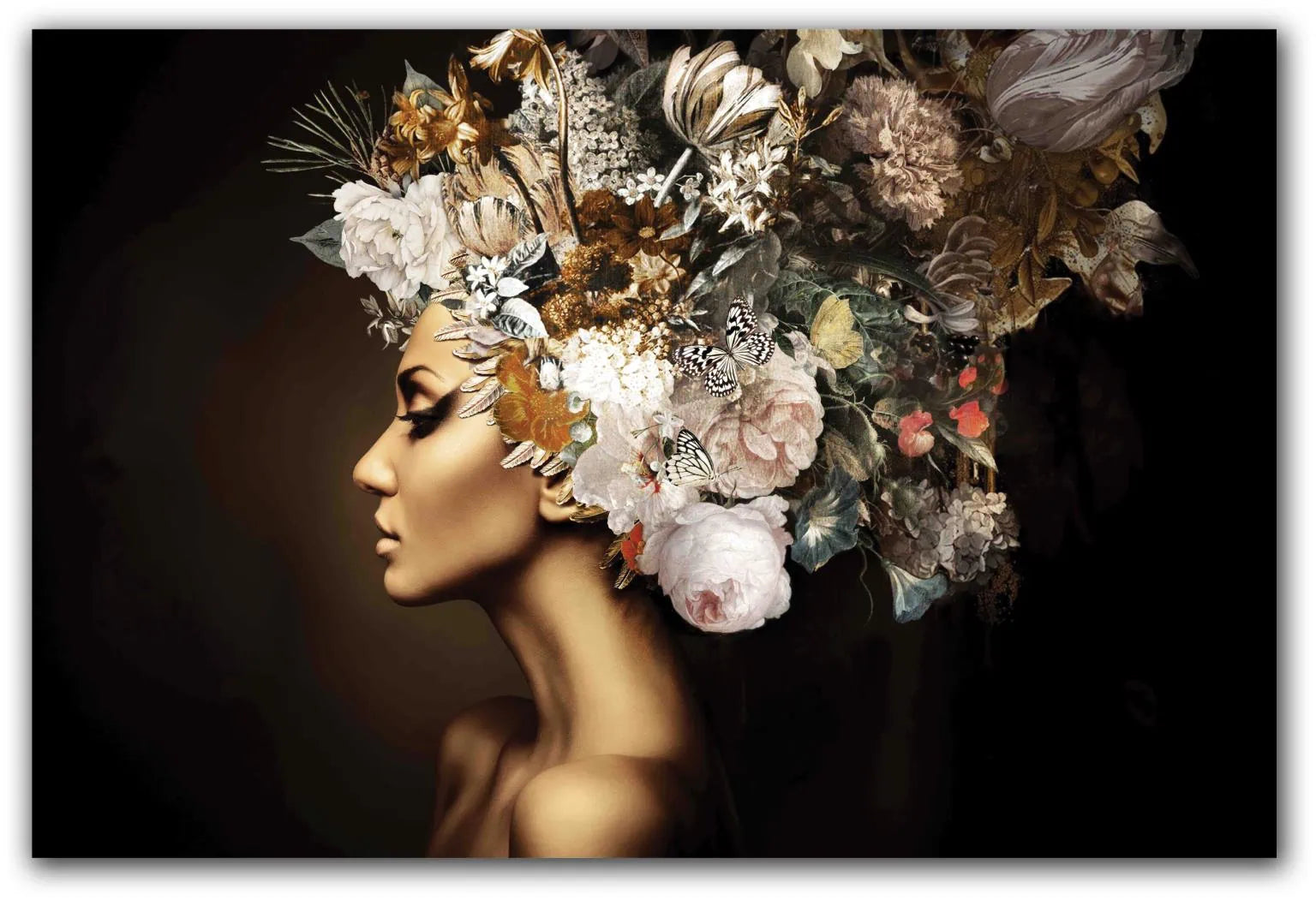 Floral Mind Tempered Glass Wall Art