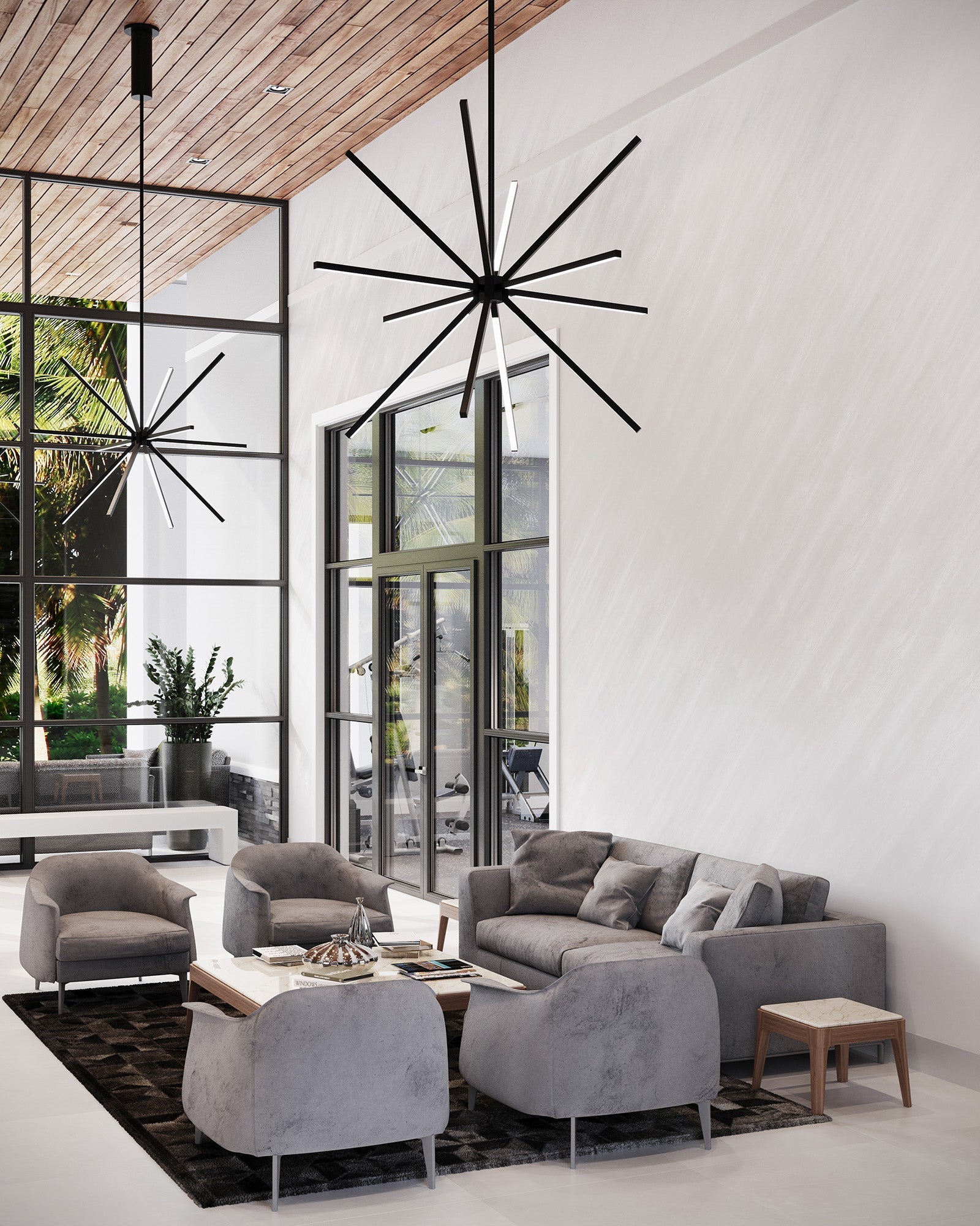 Starburst 48-in Pendant - Euro Living Furniture