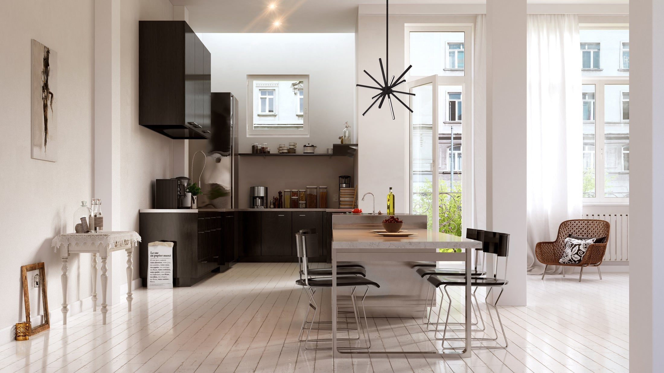 Starburst 20-in Pendant - Euro Living Furniture