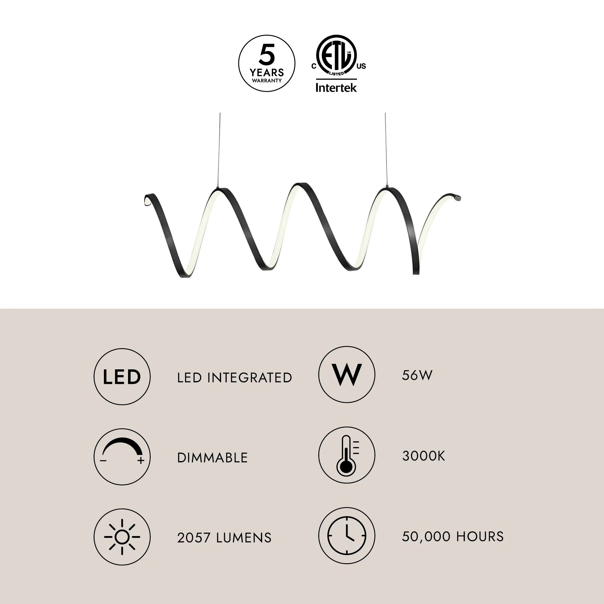 Harmony Linear Pendant - Euro Living Furniture