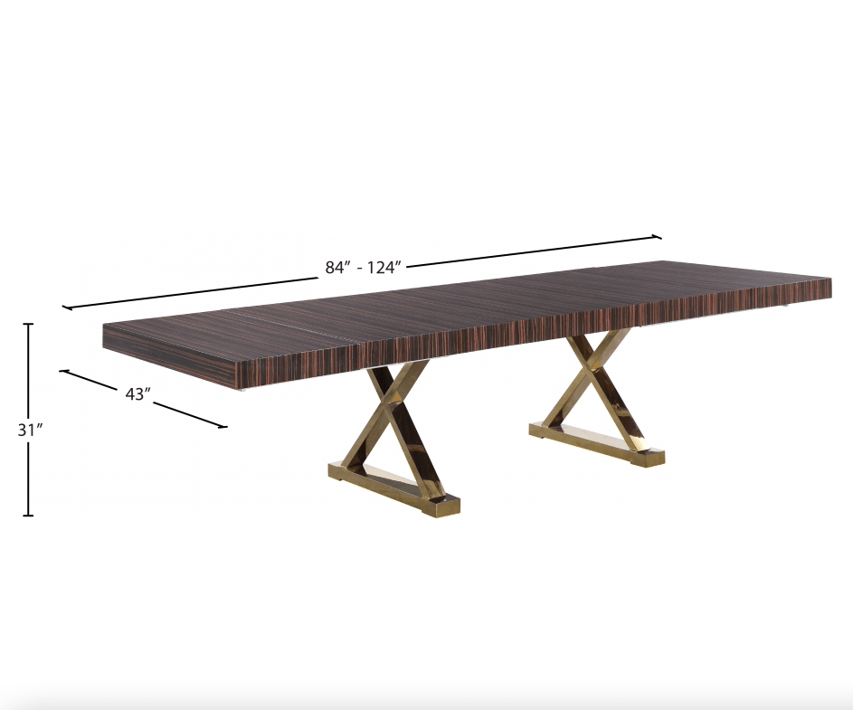 Exceed Extendable 2 Leaf Dining Table - Euro Living Furniture