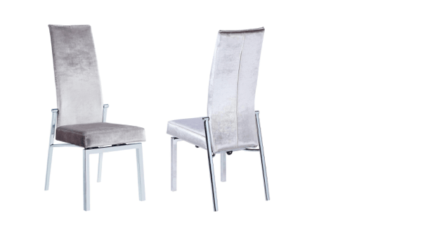 Annabel Fabric chair in grey velvet - Euro Living Furniture